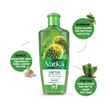 Dabur Huile capillaire Vatika au Cactus 200ml