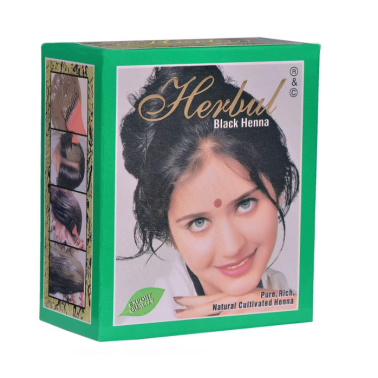 Poudre de Henné Noir pour Cheveux, 6 Sachets de 10 g