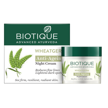 Biotique Crème de Nuit Anti-Âge au Blé Germé 50g