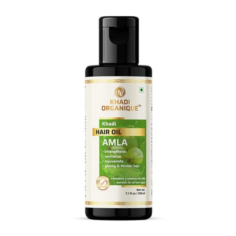 Khadi Organique Amla Huile Capillaire Sans Paraben Huile Minérale-210ml
