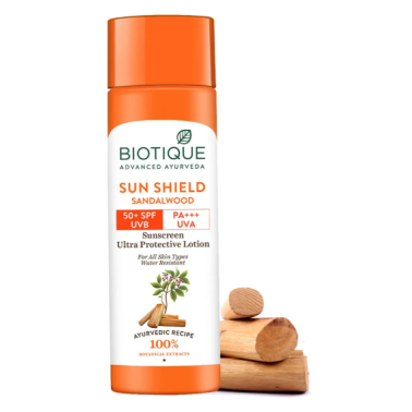 Biotique Sun Shield Lotion écran solaire bois de santal 50+Spf 190 ml